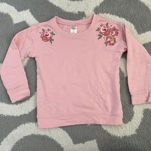 Floral embroidered pink Toddler sweatshirt 3T